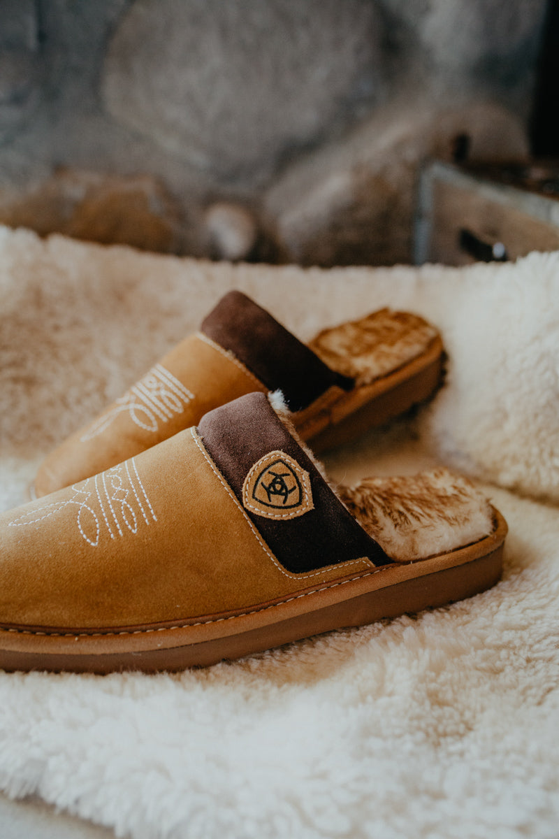 Men's Ariat Chestnut Square Toe Slippers (Sizes 7-13)