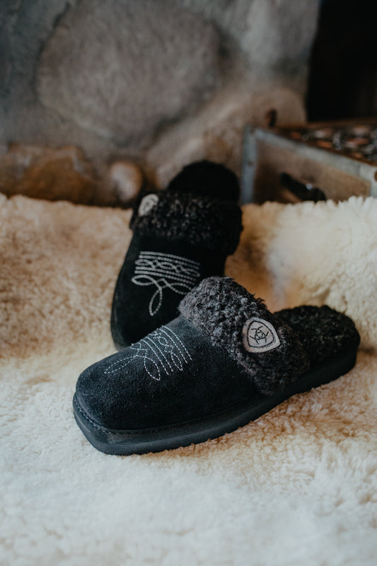 Women's Ariat Jackie Black Slippers (Sizes 6-11)