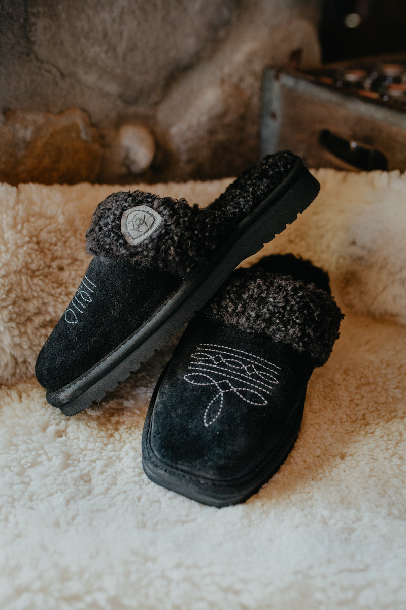 Women's Ariat Jackie Black Slippers (Sizes 6-11)