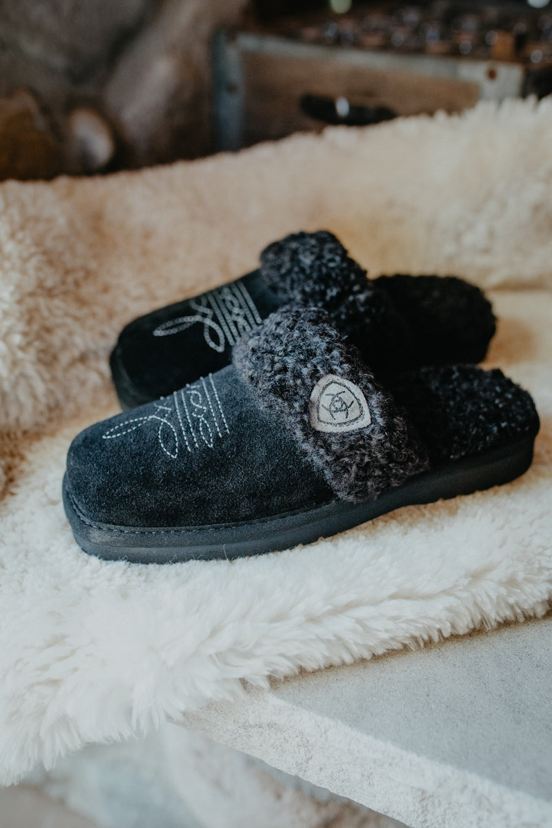 Women's Ariat Jackie Black Slippers (Sizes 6-11)
