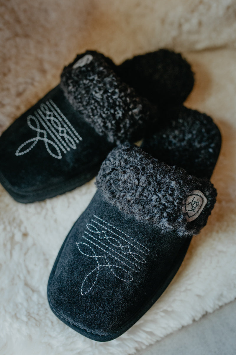 Women's Ariat Jackie Black Slippers (Sizes 6-11)
