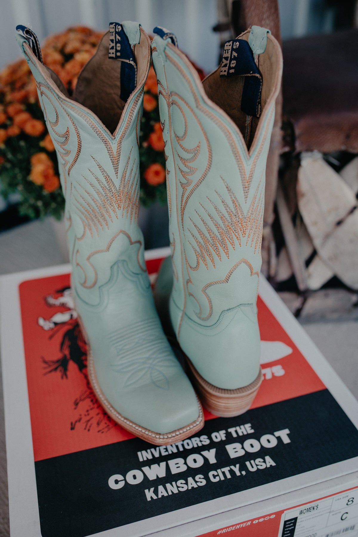 13" Hyer Women's Leawood Robin's Egg Boots (Sizes 5.5-10, B/C Widths)