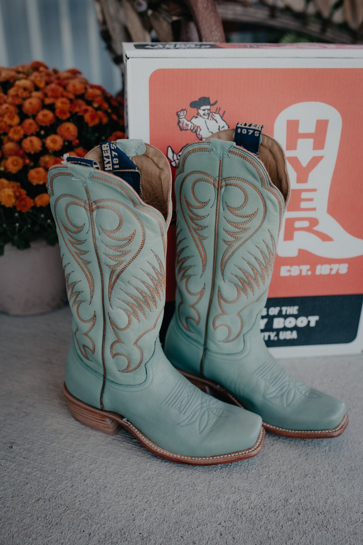 13" Hyer Women's Leawood Robin's Egg Boots (Sizes 5.5-10, B/C Widths)