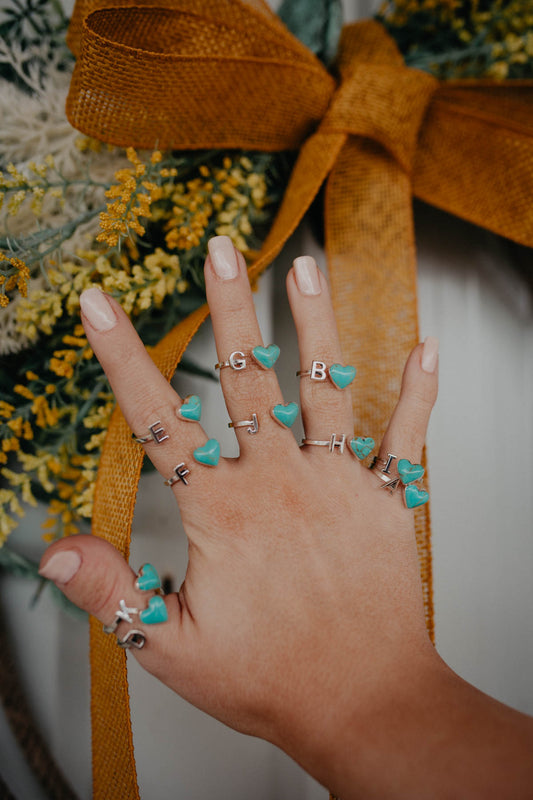 Heart & Letter Ring Open Front (6-8 & 9-11)