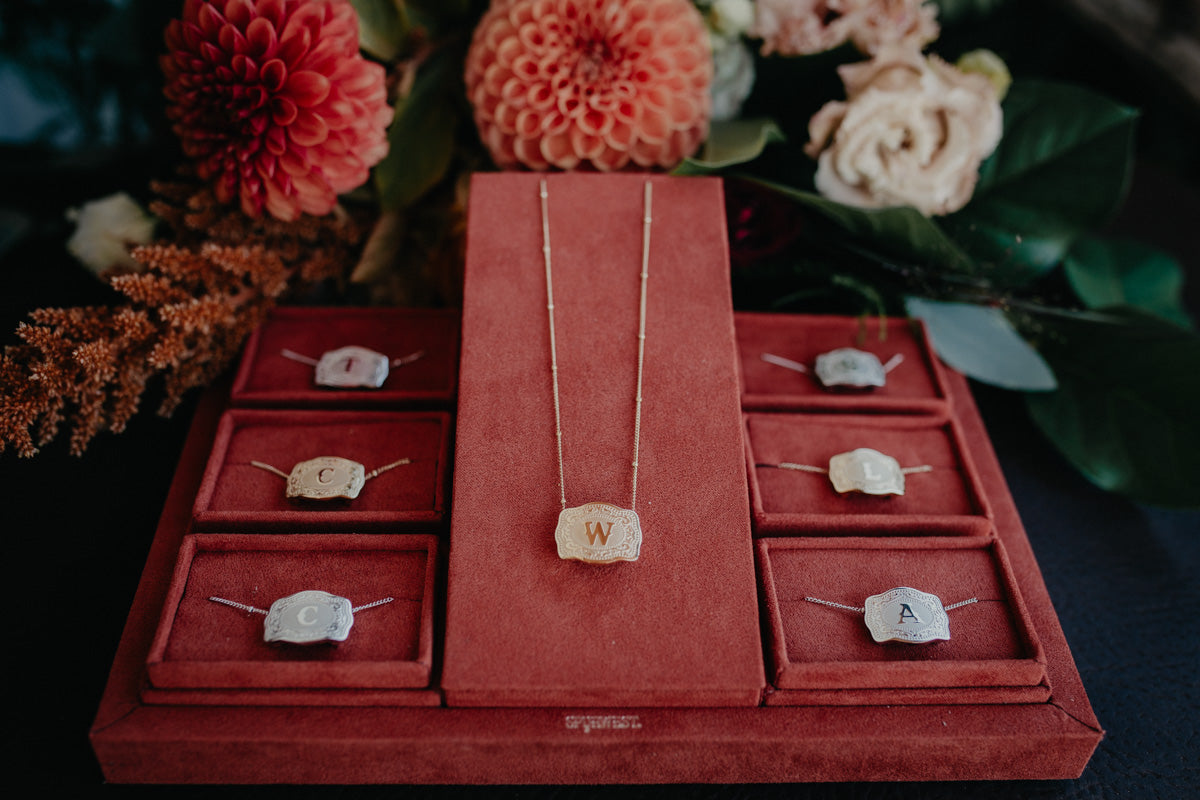 Initial Buckle Necklace (Q, U, V, X, & Y Only)