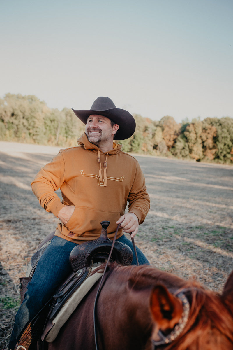 'Faster Talker' Brown Men's Hoodie by Kimes Ranch (S-XXL)