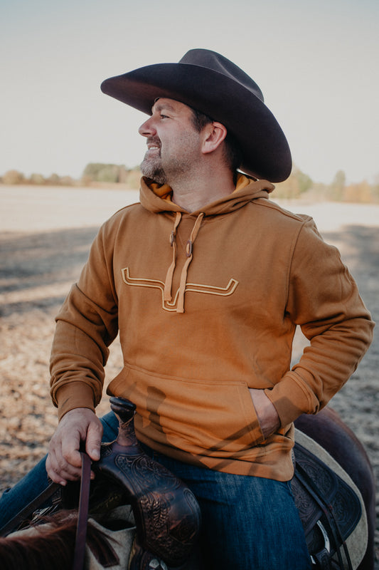 'Faster Talker' Brown Men's Hoodie by Kimes Ranch (S-XXL)