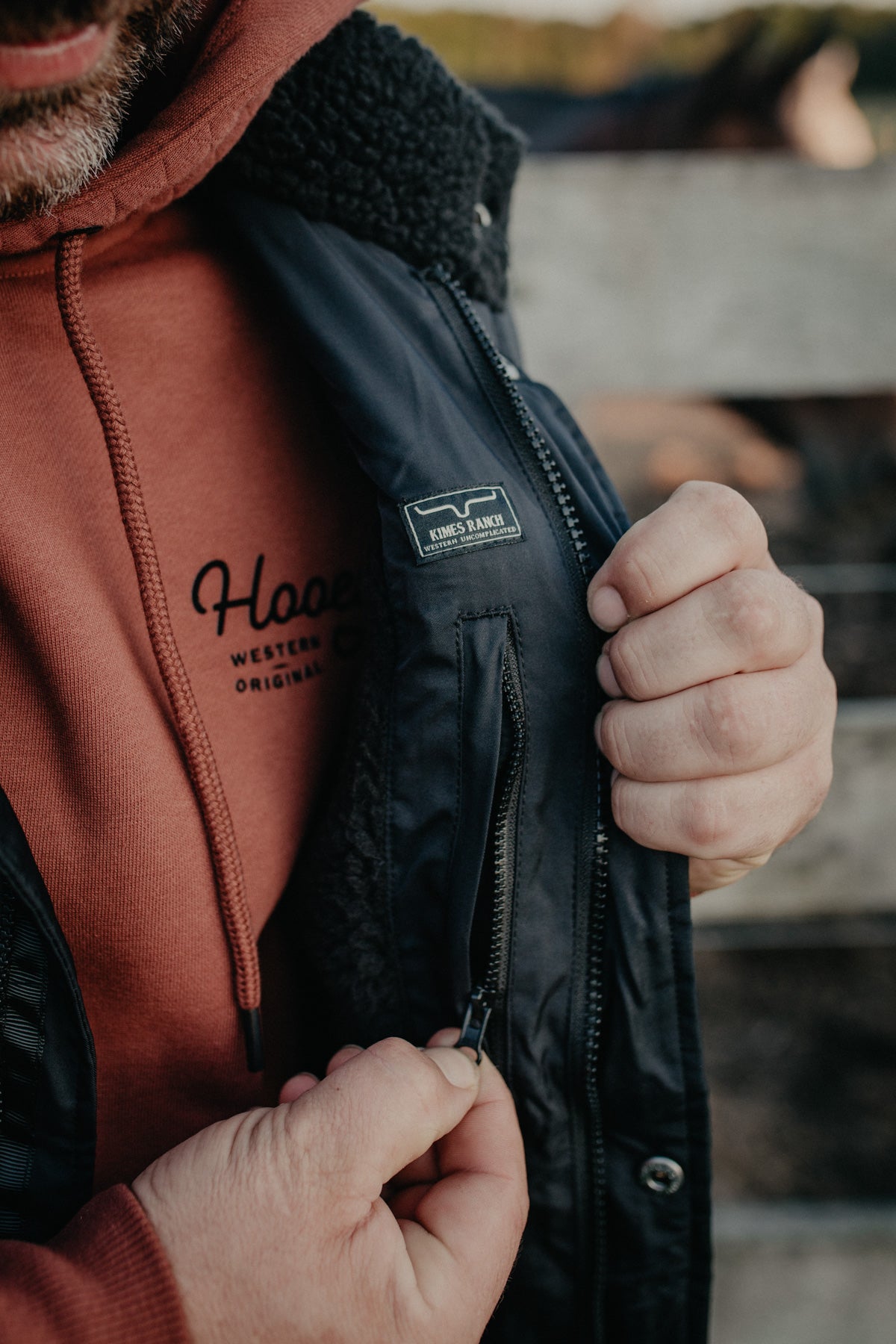 'Muir Trail' Men's Black Quilted Vest with Sherpa Lining by Kimes Ranch (L-XXL ONLY)