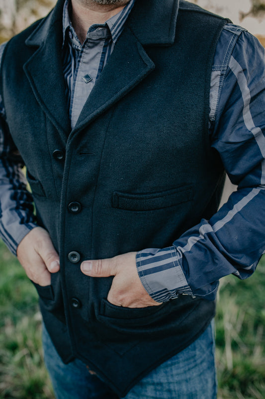 'Kraken' Men's Black Vest by Kimes Ranch (S-XXL)