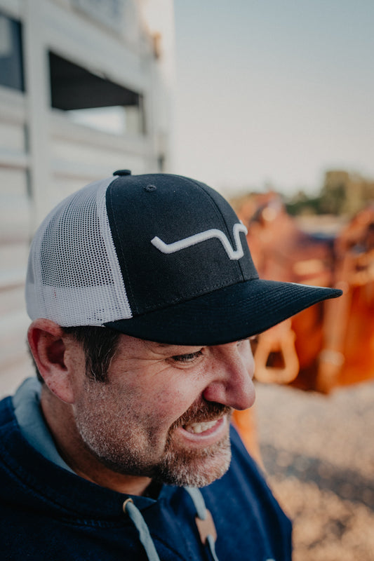 Kimes Ranch Weekly Trucker Hat -Black/ White