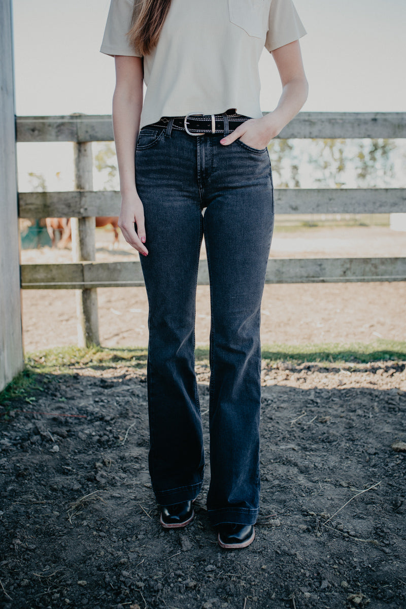 'Leilani' High Rise Trouser Jean Black Wash by Ariat (Sizes 24-34)