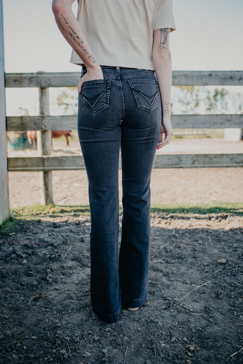 'Leilani' High Rise Trouser Jean Black Wash by Ariat (Sizes 24-34)