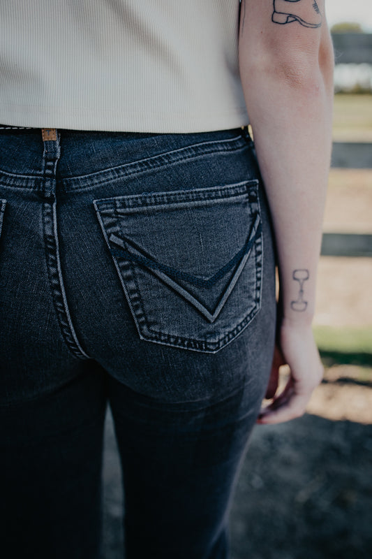 'Leilani' High Rise Trouser Jean Black Wash by Ariat (Sizes 24-34)