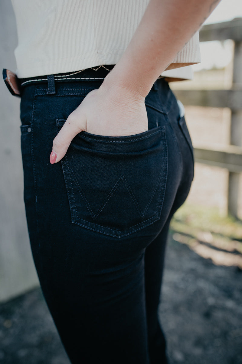 'Leighton' Black Bespoke Bootcut Jean by Wrangler (25-35)