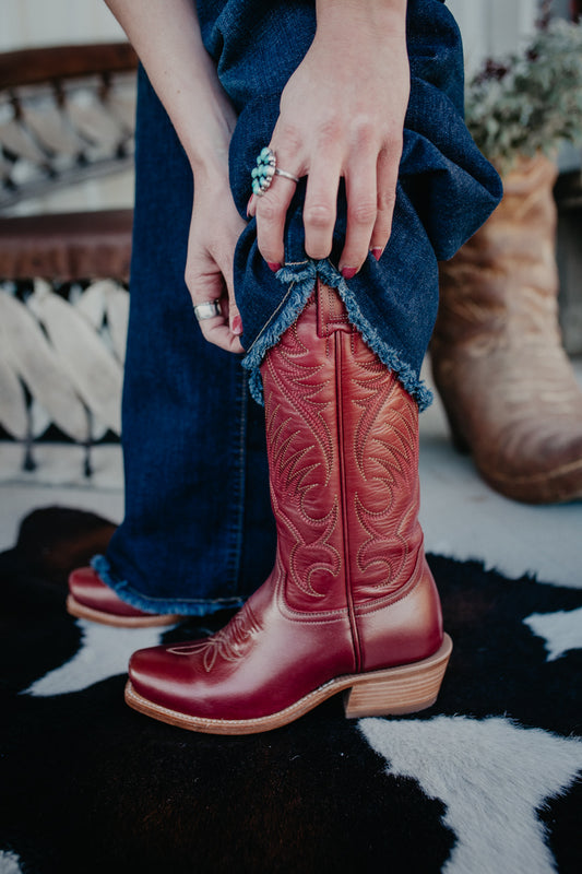 13" Hyer Leawood Women's RED Boots (Sizes 6-10, B/C Widths)