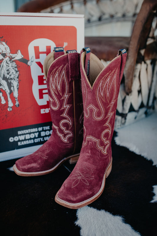 13" 'Augusta' BURGANDY Suede Hyer Women's Cowboy Boots (Sizes 6-11/ B & C Widths)