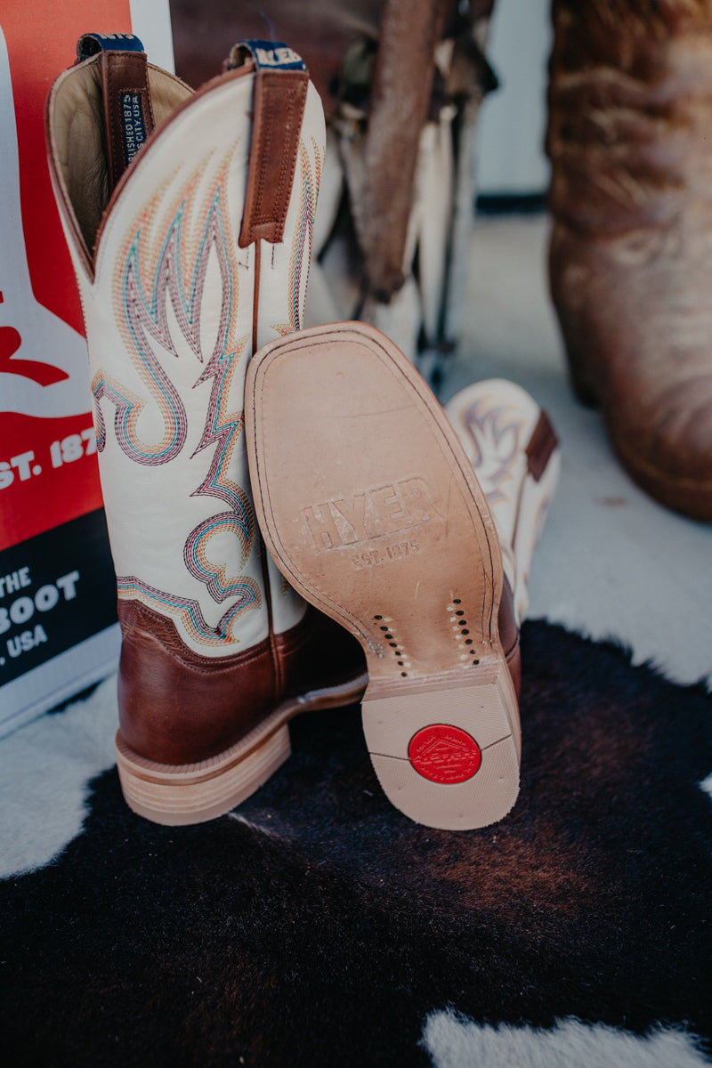 13" 'Augusta' Brown / Ivory Hyer Women's Cowboy Boots (Sizes 6-11/ B & C Widths)