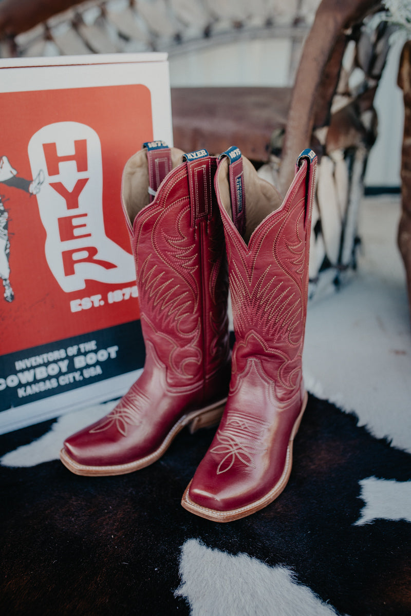 13" Hyer Leawood Women's RED Boots (Sizes 6-10, B/C Widths)