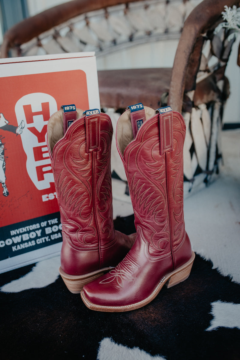 13" Hyer Leawood Women's RED Boots (Sizes 6-10, B/C Widths)