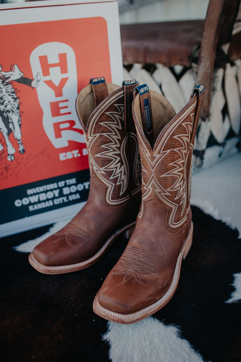 'Le Roy' 11" Brown Men's Hyer Cowboy Boots (Size 8-13/ D & EE Widths)