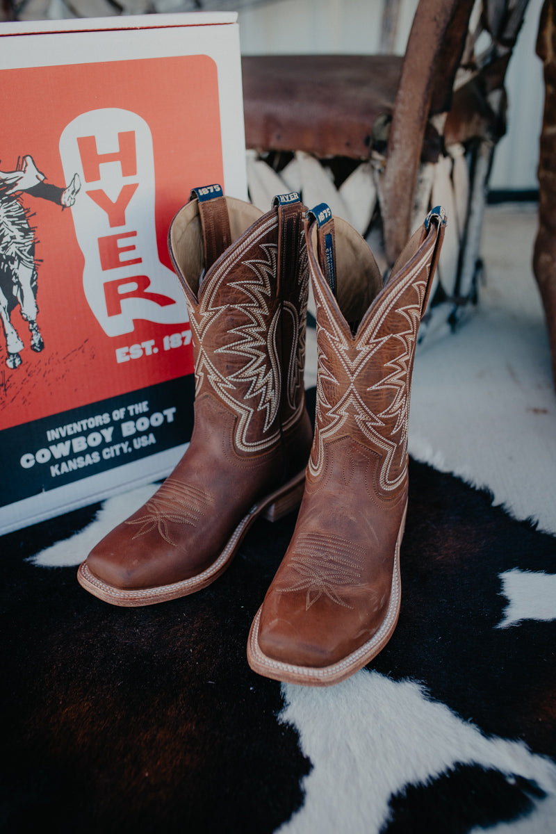 'Le Roy' 11" Brown Men's Hyer Cowboy Boots (Size 8-13/ D & EE Widths)