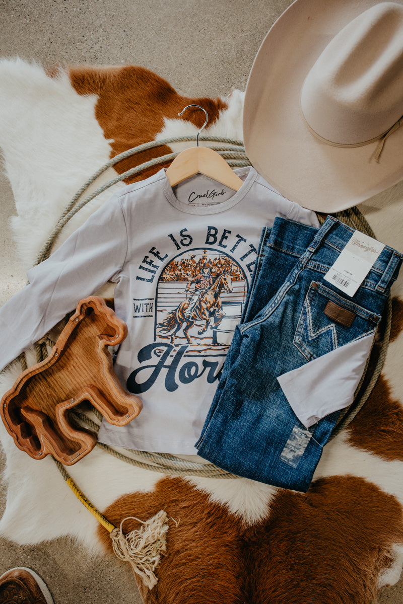 'Hope' Girl's Long Sleeve Lilac Tee (XS-XXL)