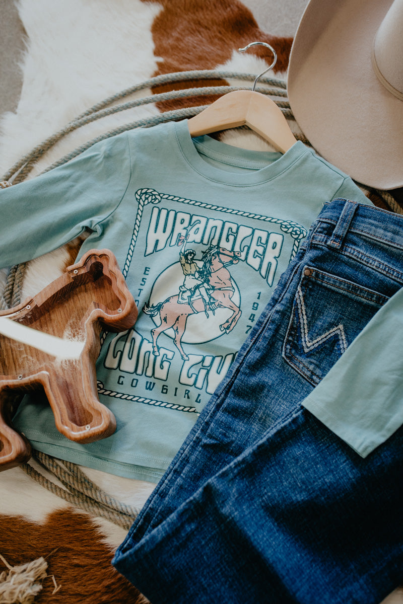 'Darcy' Wrangler Girls Long Live Blue (S-XXL)