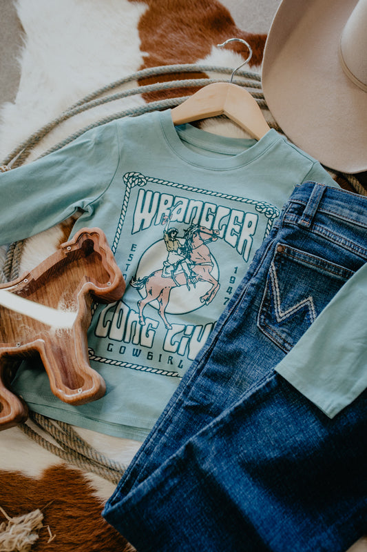 'Darcy' Wrangler Girls Long Live Blue (S-XXL)