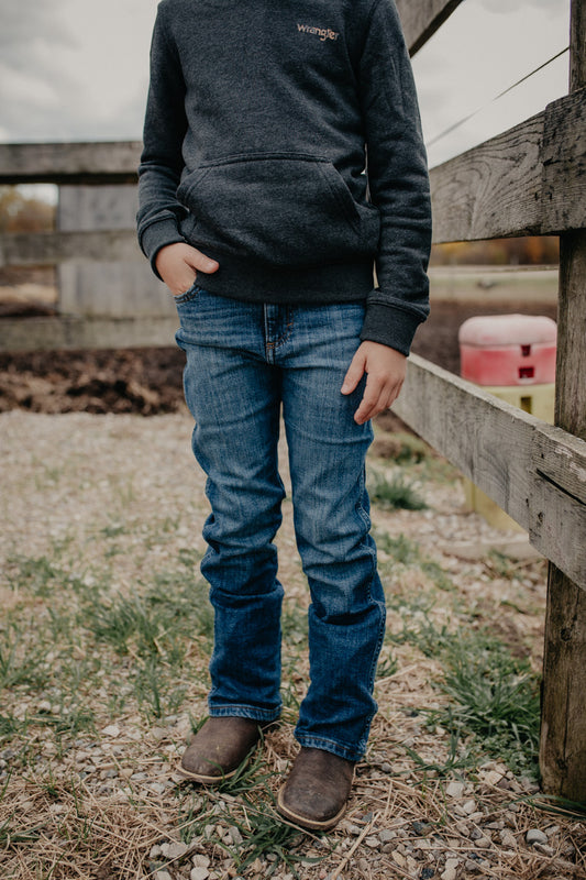 'Moore' Boy's Retro Slim Bootcut Jeans by Wrangler (Slim & Reg. Fit; Sizes 2T-16)