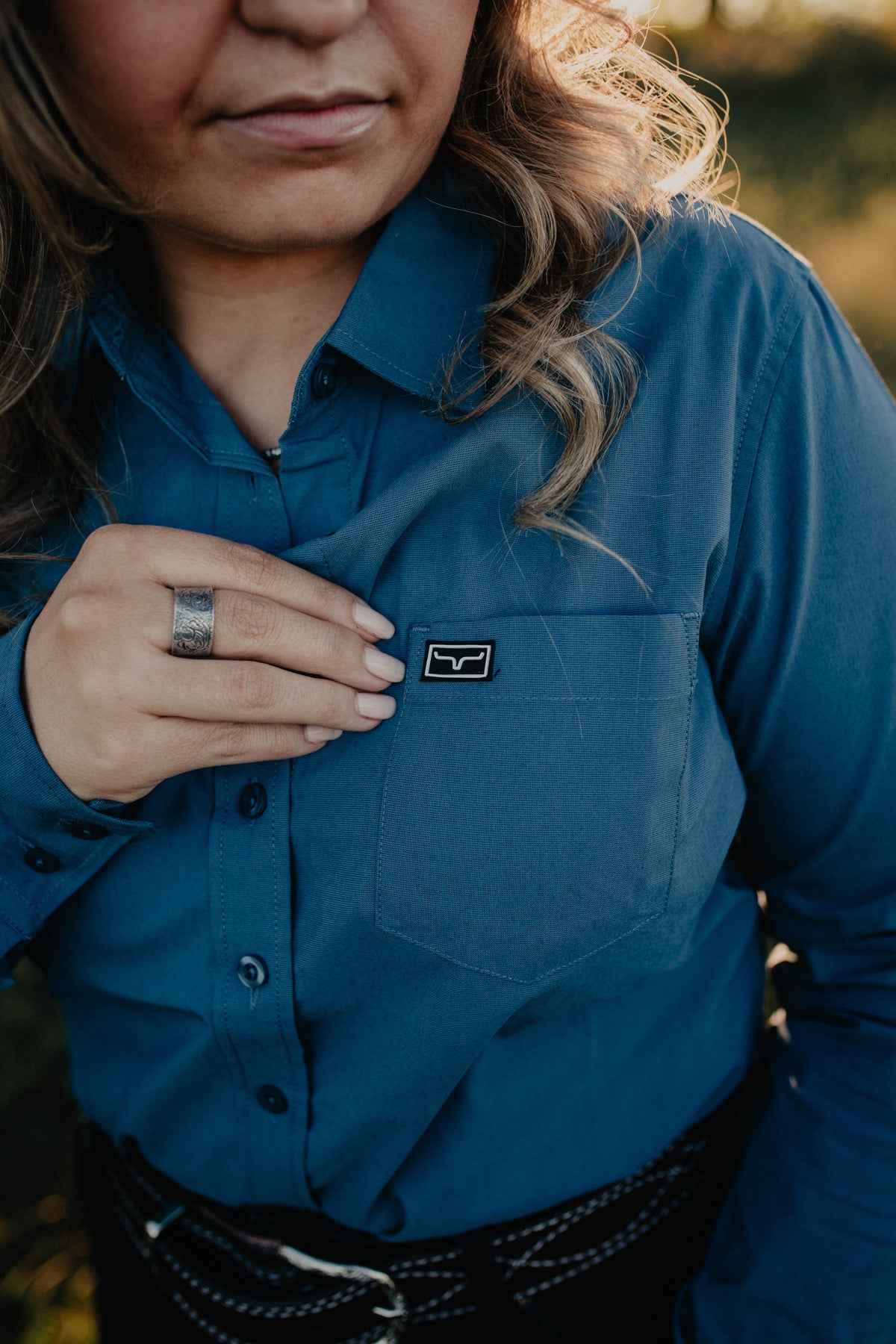 'Linville' Women's Long Sleeve Shirt by Kimes Ranch (1 XXL Only)