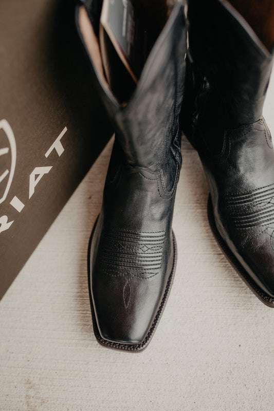 'Bodie' Black Men's Western Boot {Sizes 9-13 D & EE Widths}