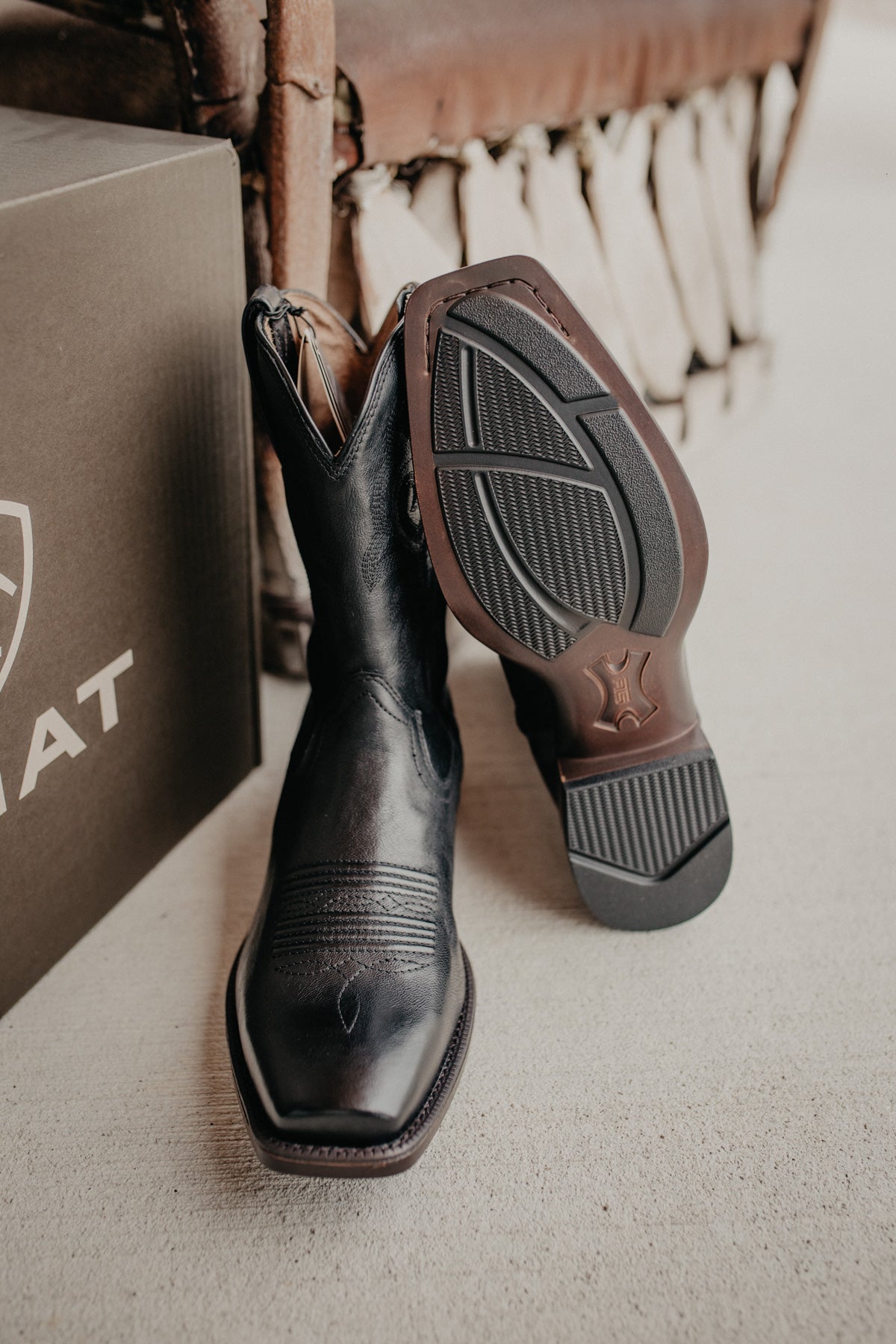 'Bodie' Black Men's Western Boot {Sizes 9-13 D & EE Widths}