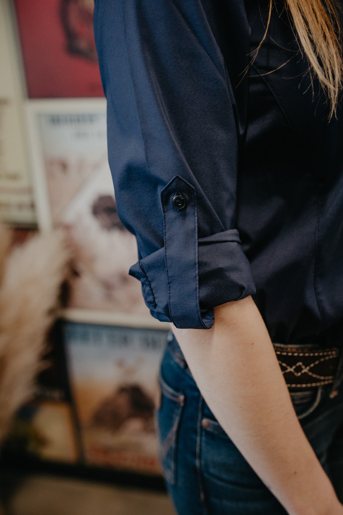 'Navy Iris' Ariat Women's Kirby Pro Shirt (XS-XXL)j