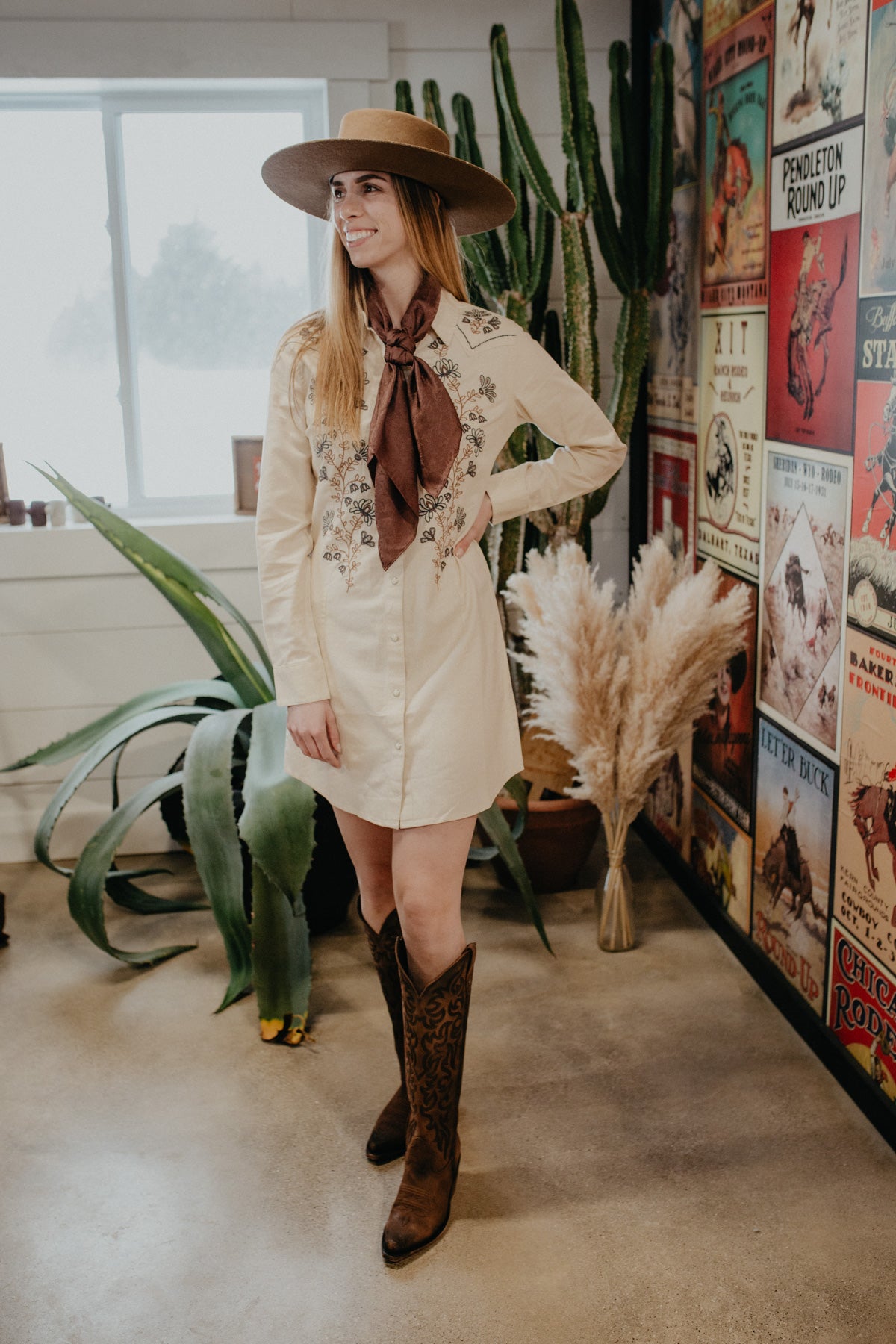 'Ryder' Wrangler Denim Snap Dress (M ONLY)