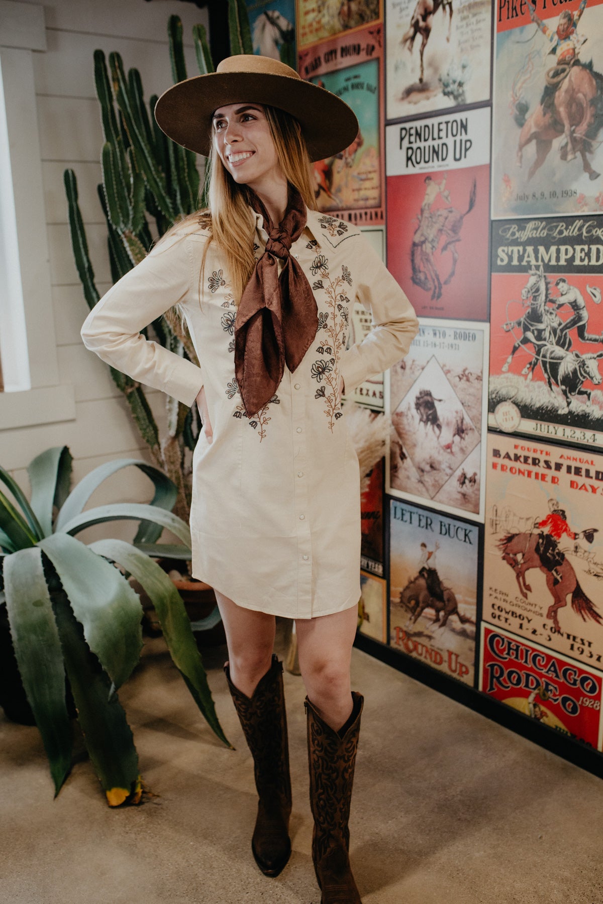 'Ryder' Wrangler Denim Snap Dress (M ONLY)