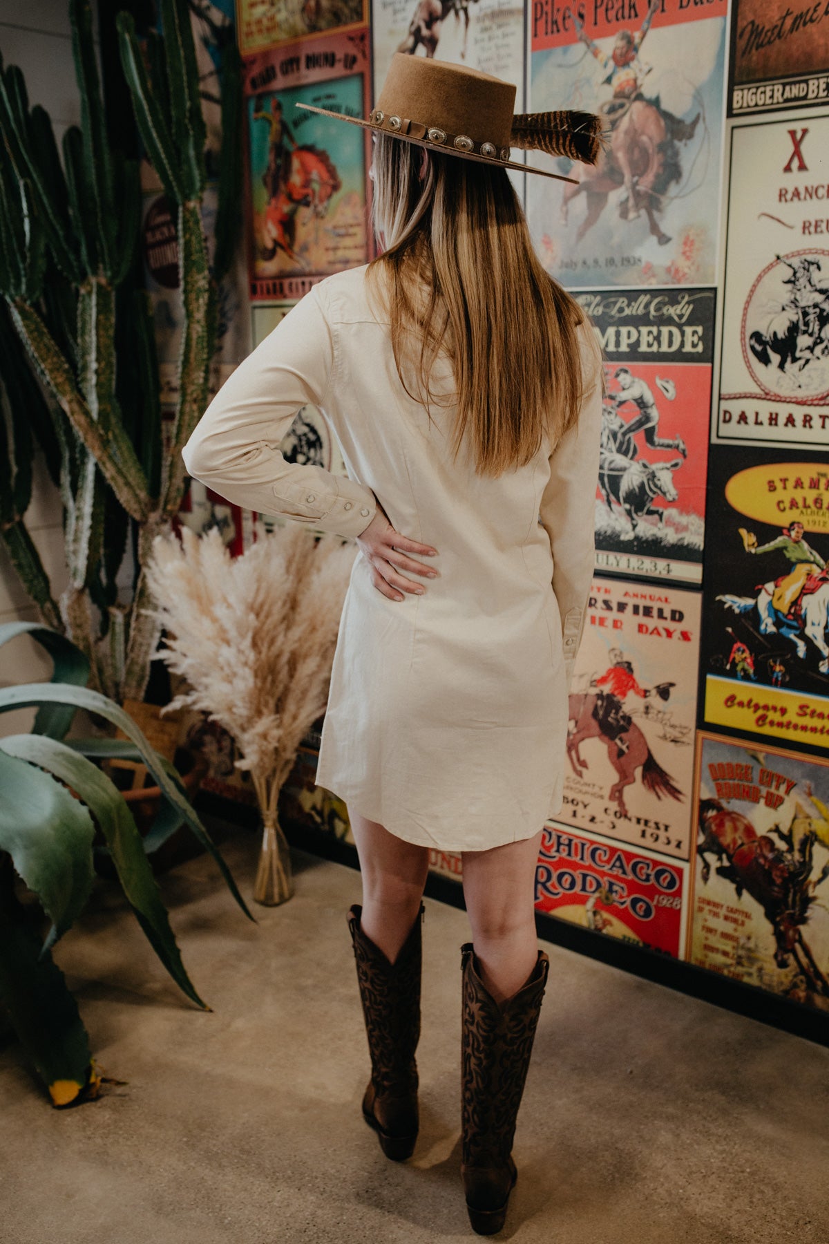 'Ryder' Wrangler Denim Snap Dress (M ONLY)