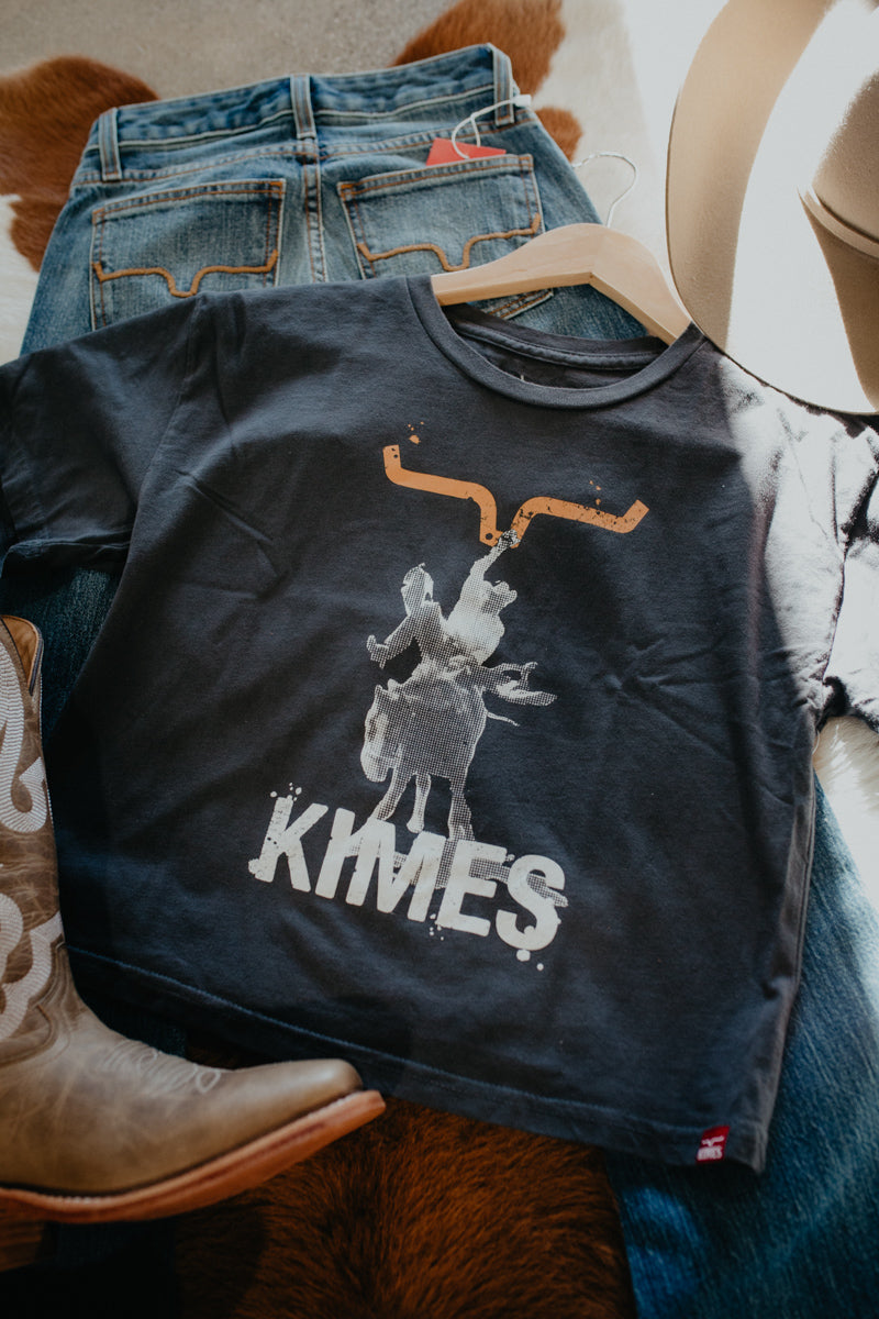 'Bucks' Graphite Cropped Graphic Tee by Kimes Ranch (S-XXL)