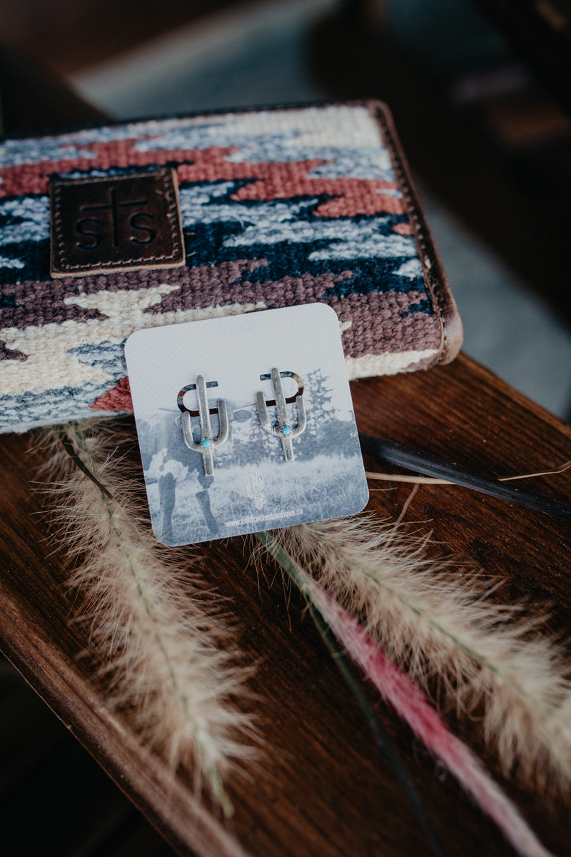 Sterling Silver Cactus Earrings