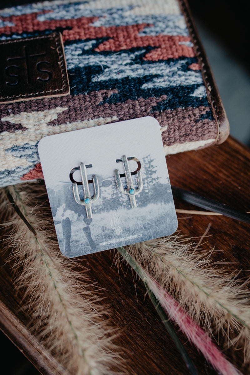 Sterling Silver Cactus Earrings