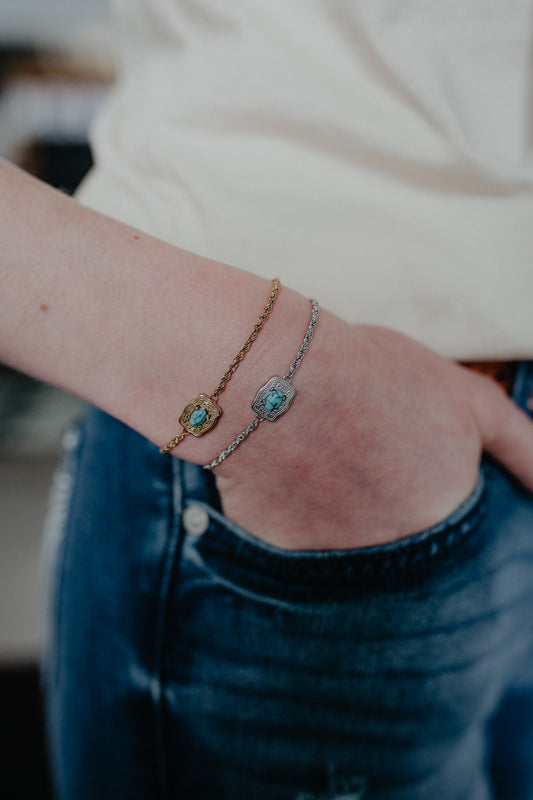 Mini Turquoise Oasis Buckle Bracelet (2 Options)