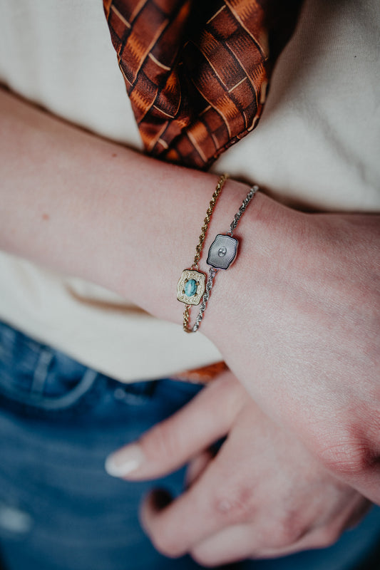 Mini Turquoise Oasis Buckle Bracelet (2 Options)