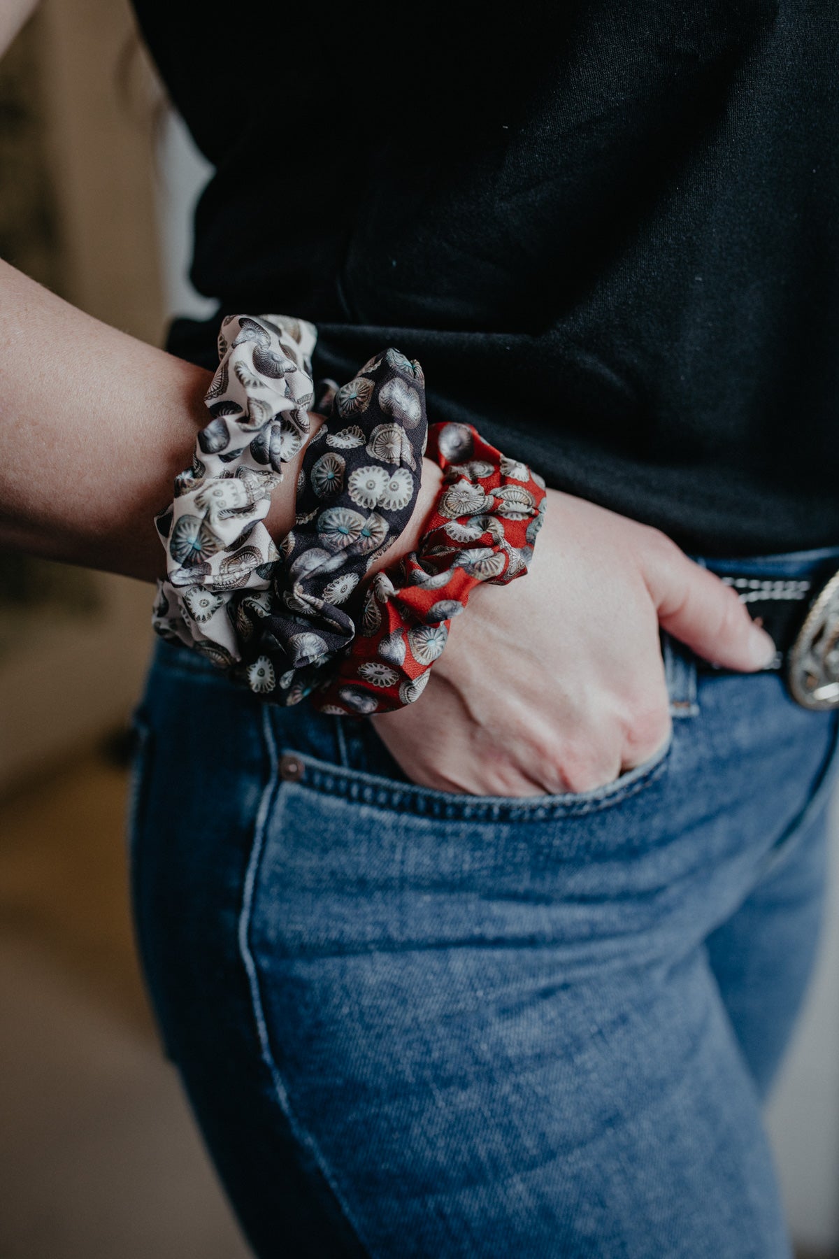 Concho Print Scrunchies (Pack of 3 - 3 Options)