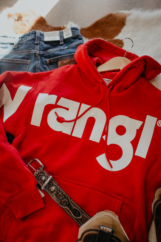 'Roja' Red Wrangler Retro Hoodie (XS-XXL)