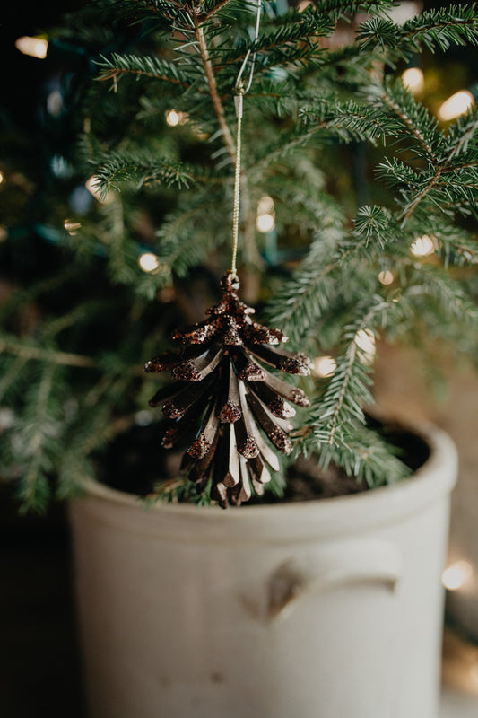 4.1" Acrylic Pinecone Ornament (Sold in Singles)