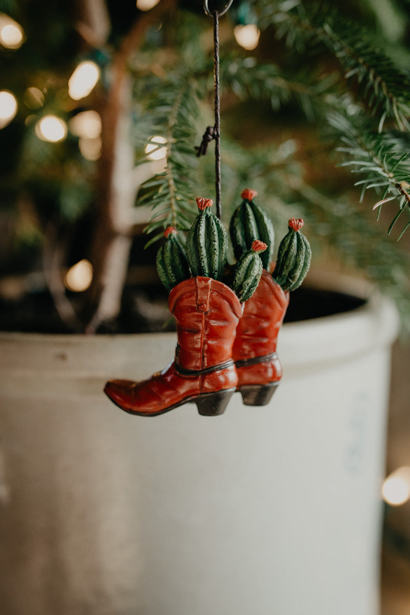 3" Resin Cowboy Boot Succulent Ornament (Three Options)