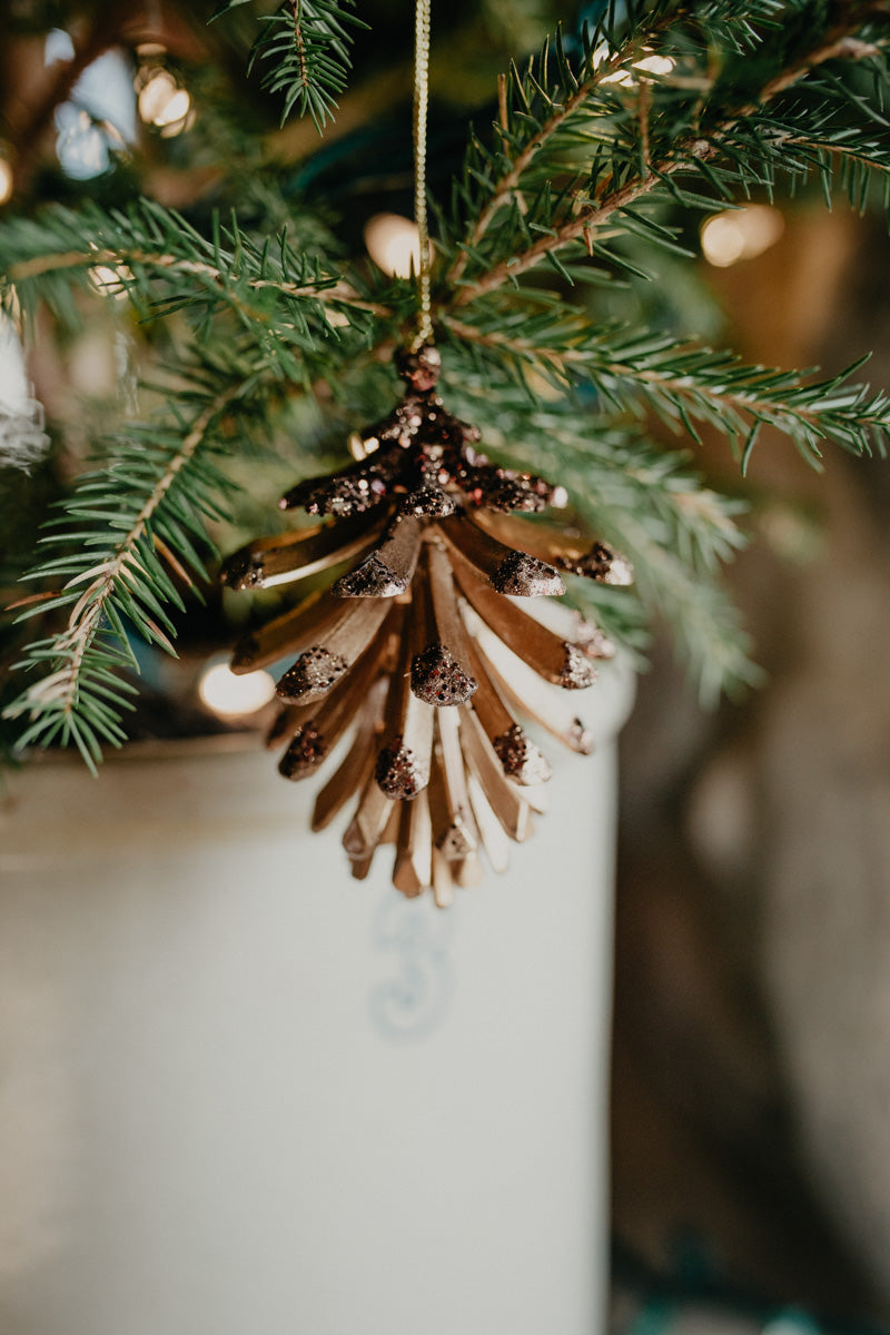 4.1" Acrylic Pinecone Ornament (Sold in Singles)