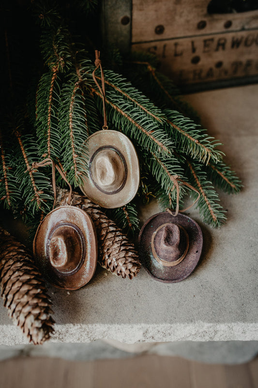 3.5" Resin Cowboy Hat Ornament (3 Options)