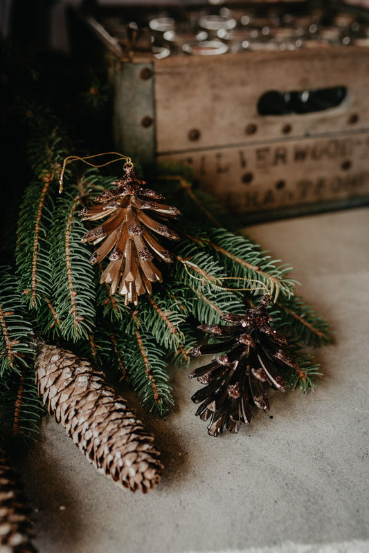 4.1" Acrylic Pinecone Ornament (Sold in Singles)