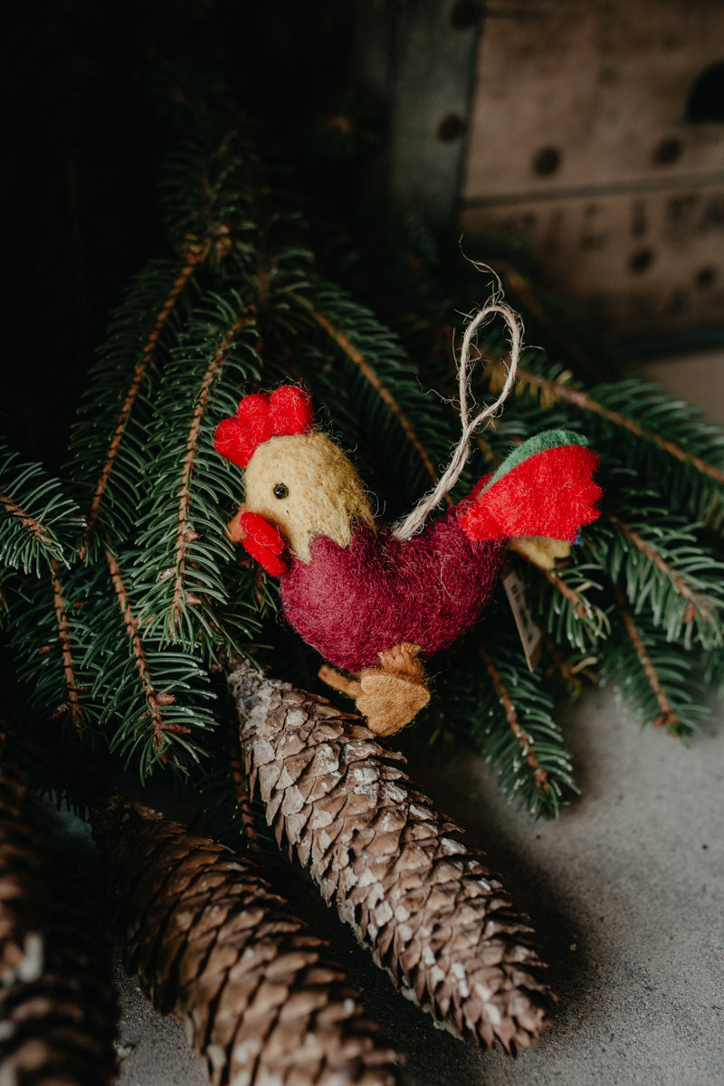 Farmyard Felted Ornaments (11 Options)