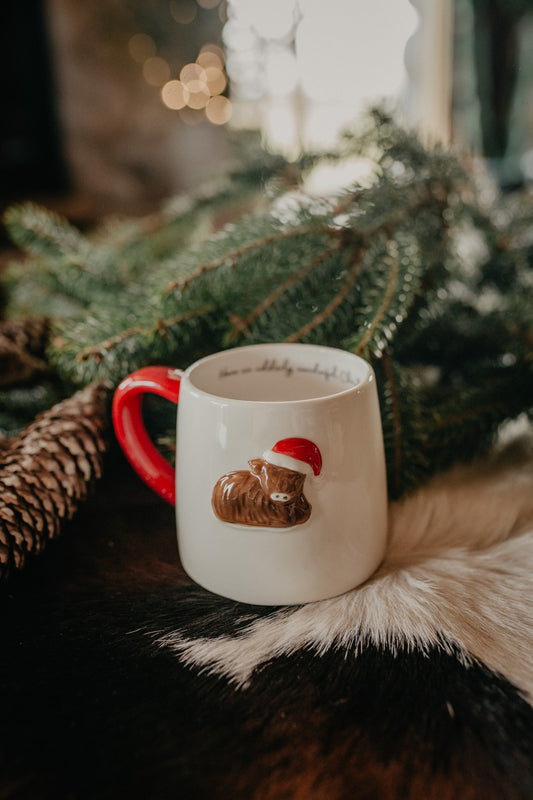 Christmas Highland Ceramic Mug